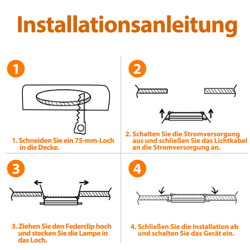 Sonnewelt 20x LED Einbaustrahler Deckenspots 5W