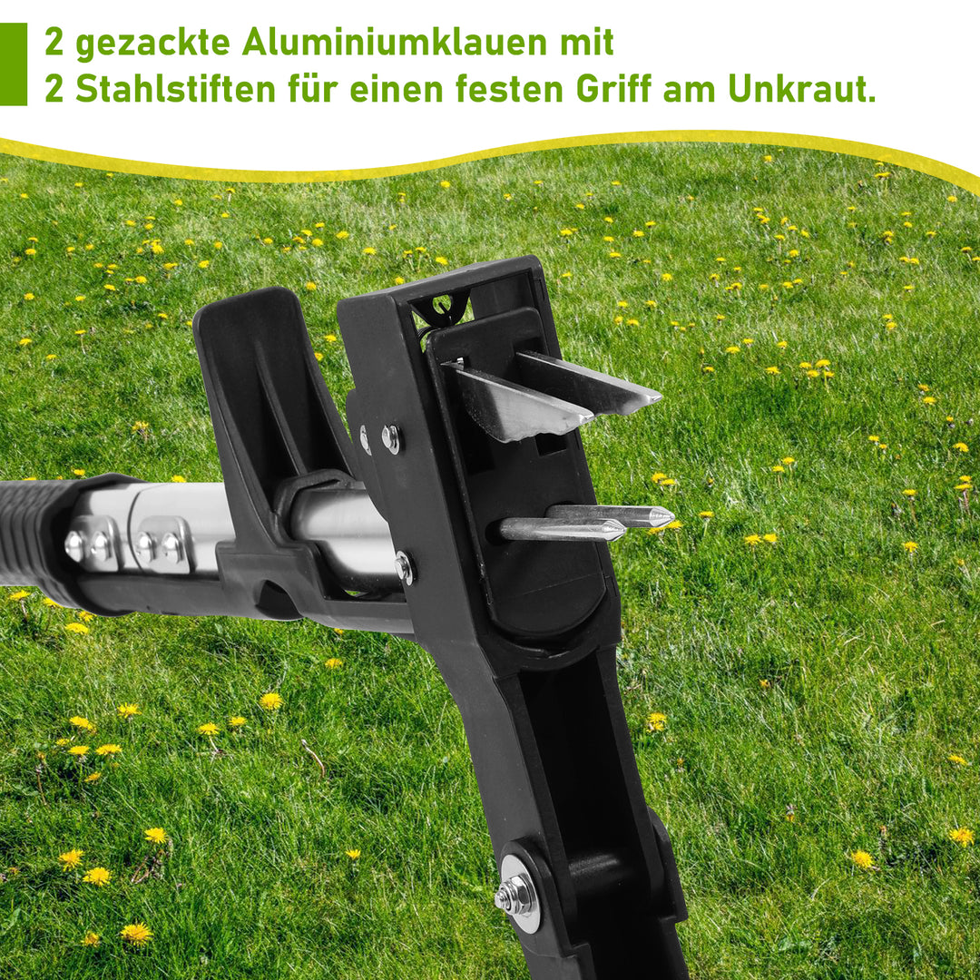 Sonnewelt Unkrautstecher Löwenzahnstecher mit Stiel,Auswerfer und Fußpedal