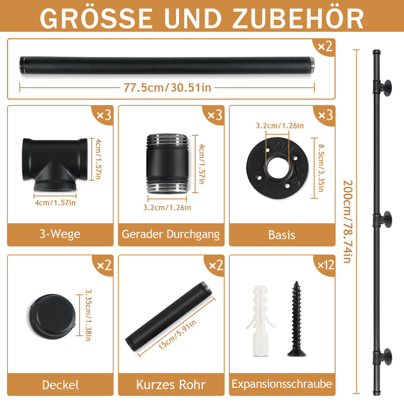 Sonnewelt Handlauf Treppe Edelstahl Handlauf Schwarz