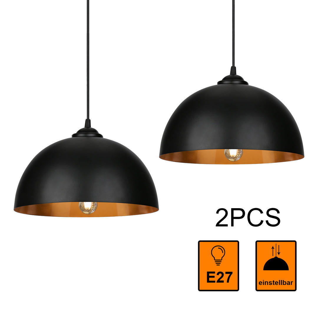 Sonnewelt Retro Lampenschirm aus Metall 2 Stück
