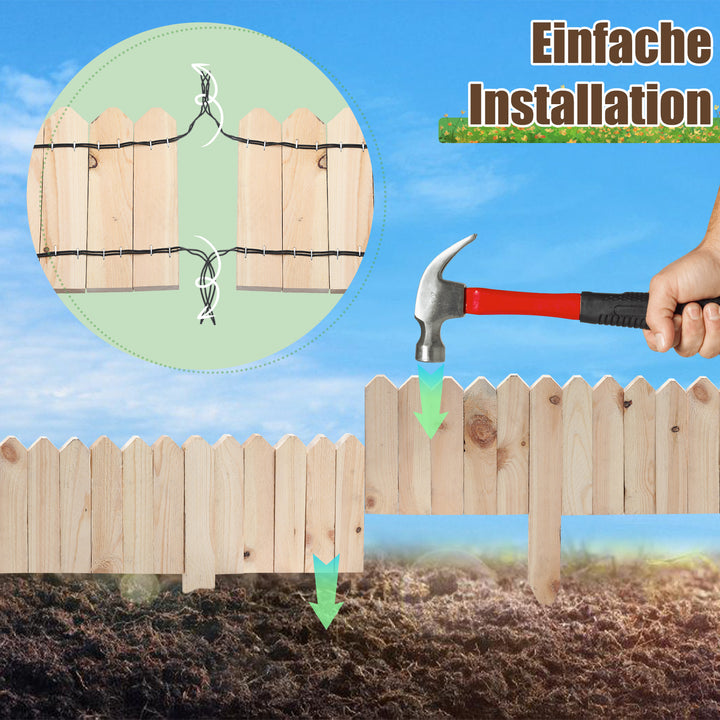 Sonnewelt Rasenkante Beeteinfassung Gartenzaun Holz