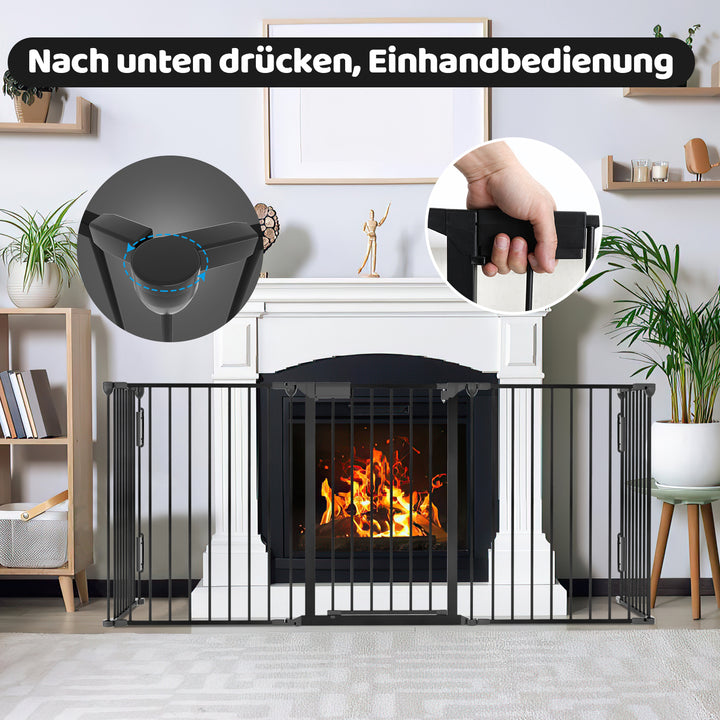 Sonnewelt fireplace protection grille with door 310cm metal oven protection grille