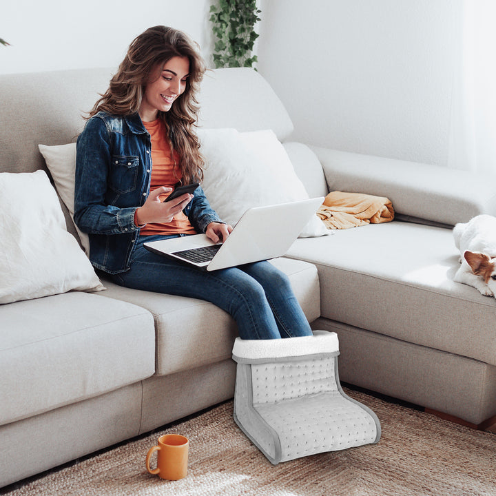 Sonnewelt Fußwärmer mit 10 Temperaturstufen Elektrische Fußheizung