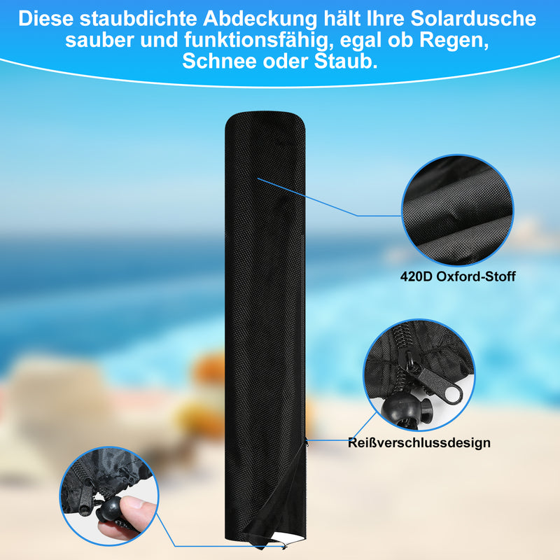 Sonnewelt Solardusche 35L Solardusche Gartendusche Inkl. Schutzhaube