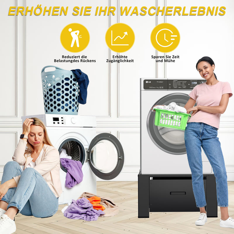 Sonnewelt Waschmaschinen Untergestell mit Schublade
