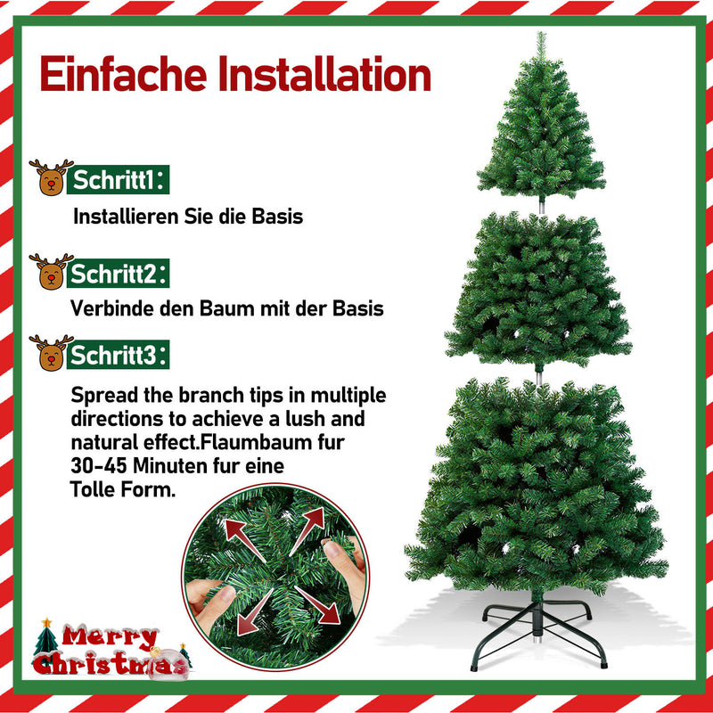 Sonnewelt Christbaum Künstlicher Weihnachtsbaum Grün/Weiß