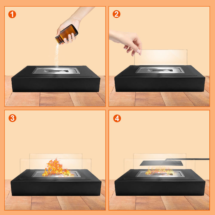 Sonnewelt table fireplace bio ethanol fireplace 170ml