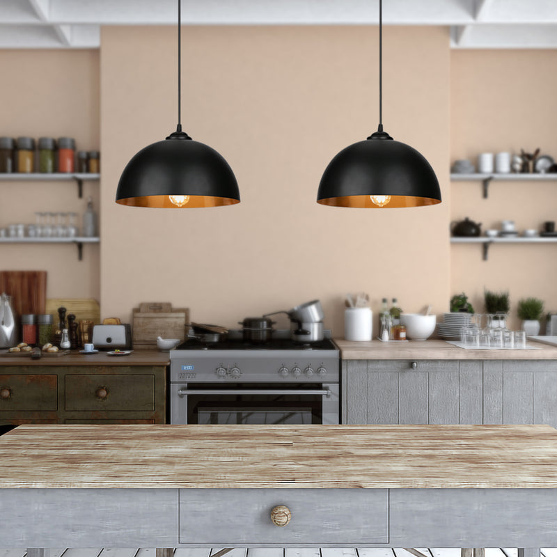 Sonnewelt Retro Lampenschirm aus Metall 2 Stück
