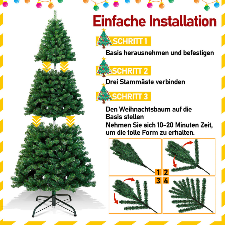 Sonnewelt Christbaum Künstlicher Weihnachtsbaum Grün/Weiß