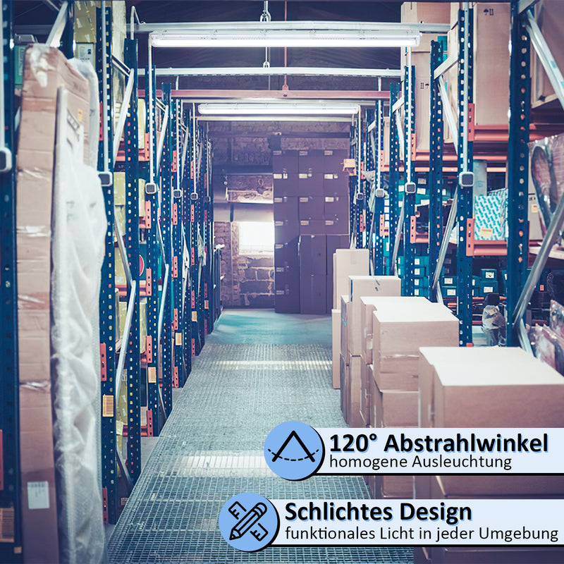 Sonnewelt LED Feuchtraumleuchte 24W Kaltweiß 150cm T8