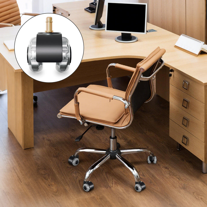 Sonnewelt 5 Stück BürostuhlRollen Drehstuhlrollen 10mm x 22mm