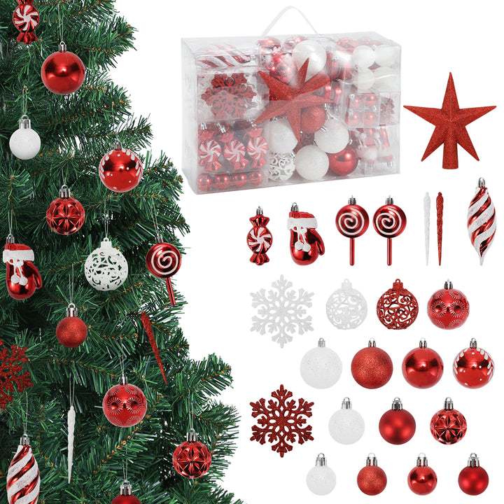 Sonnewelt Christmas Baubles Set 130 Christmas Tree Baubles for Christmas Tree