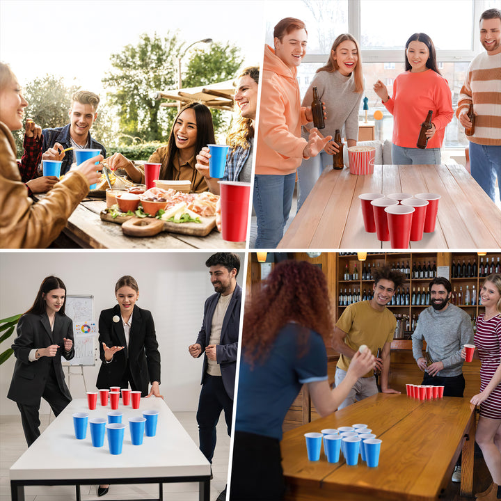 Sonnewelt Pong-Becher-Set 100 Partybecher und 10 Bälle