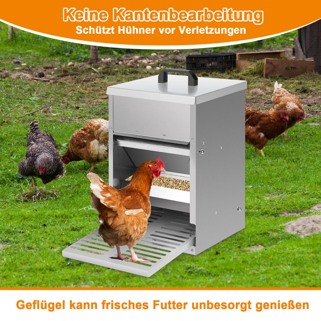 Sonnewelt Futterautomat Hühner 5KG Futterspender Futtertrog