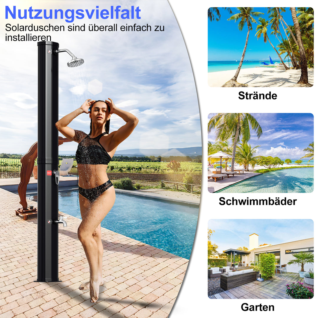 Sonnewelt Solar Shower 35L Solar Shower Garden Shower Including Protective Cover