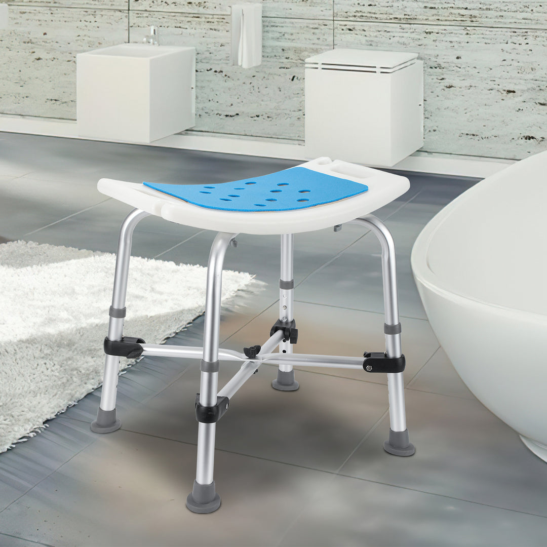 Sonnewelt shower stool shower chair with double reinforced crossbar