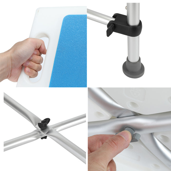 Sonnewelt shower stool shower chair with double reinforced crossbar