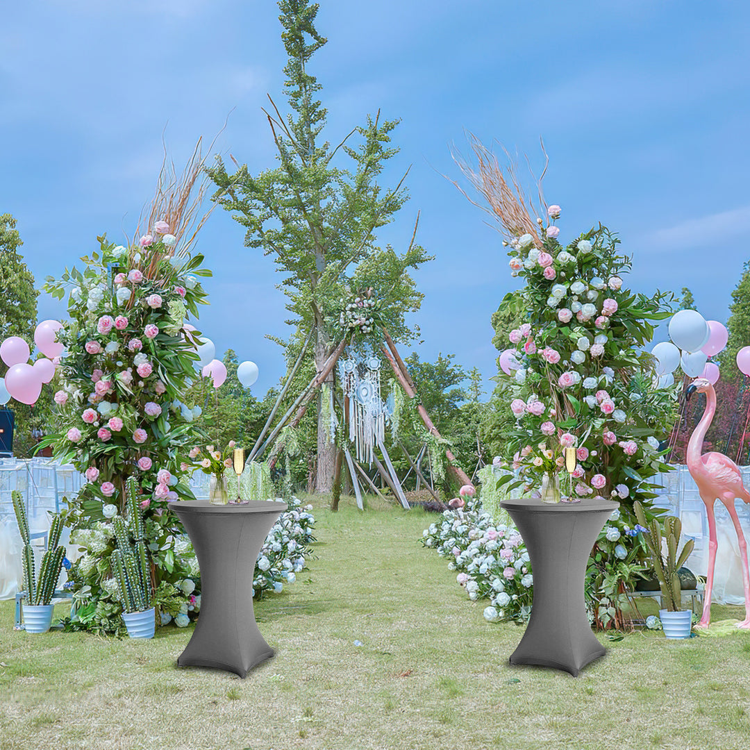 Sonnewelt Stehtischhusse Stretch Tischdecke Grau