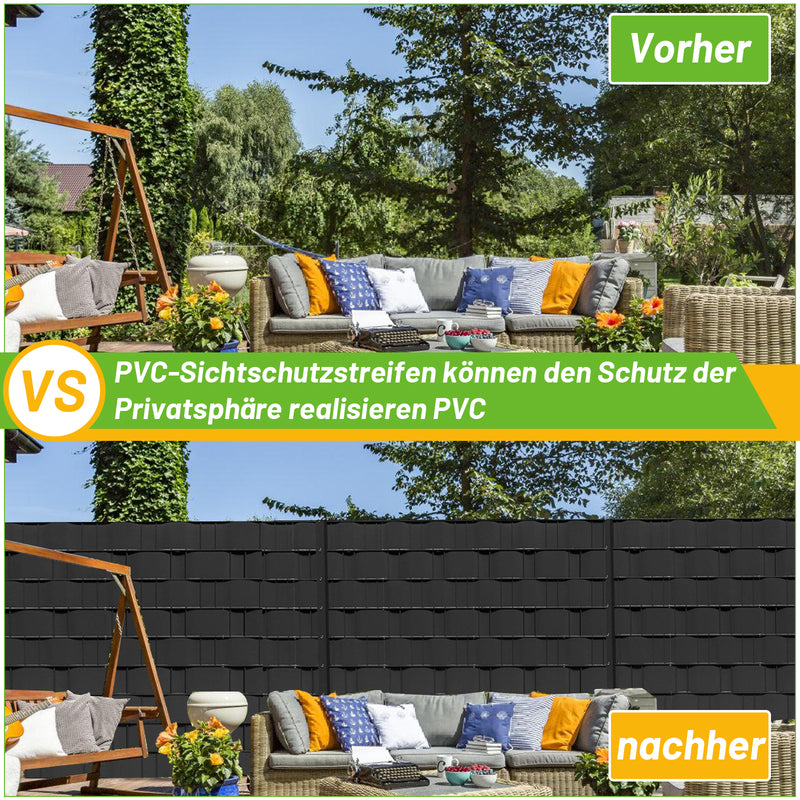 Sonnewelt Sichtschutzstreifen Hartes PVC 10-40 Stück
