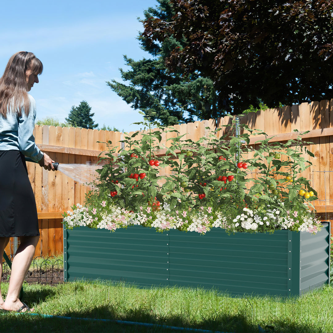 Sonnewelt Metall Hochbeete Hochbeete-Kit mit Stützstangen für Garten