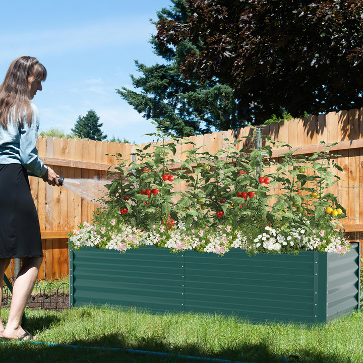 Sonnewelt Metall Hochbeete Hochbeete-Kit mit Stützstangen für Garten