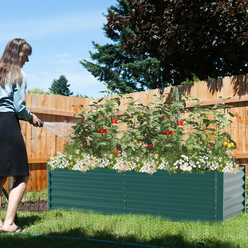 Sonnewelt Metall Hochbeete Hochbeete-Kit mit Stützstangen für Garten