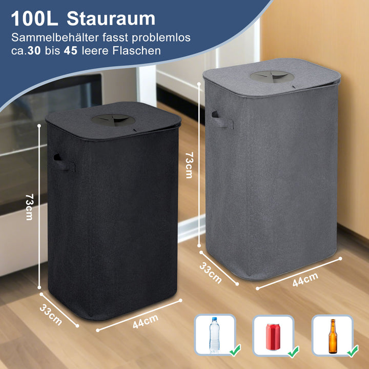 Sonnewelt 100L Pfandflaschen Aufbewahrung Sammelbehälter Recycling