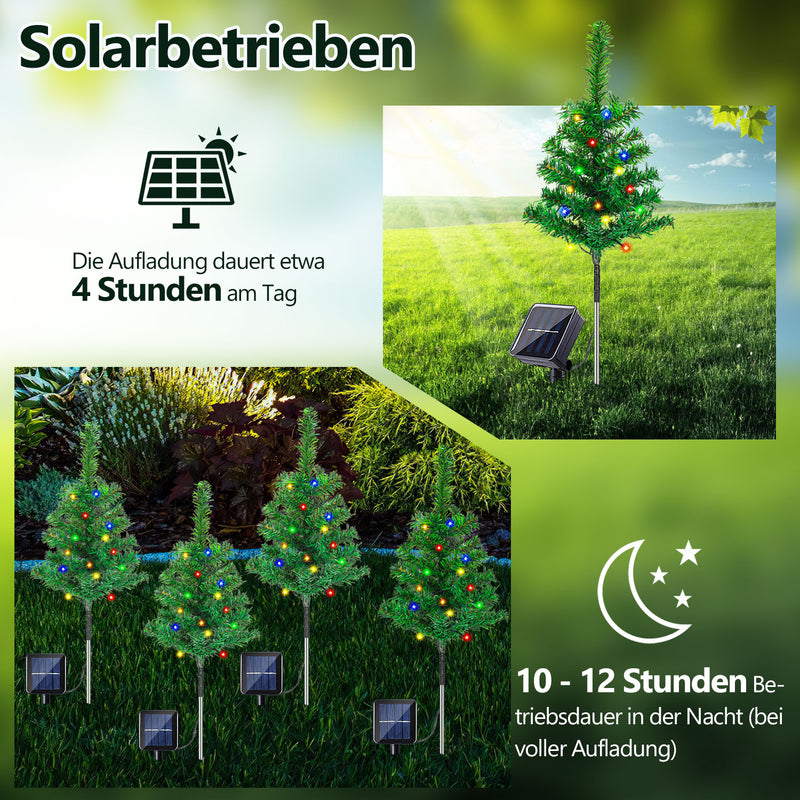 Sonnewelt LED Solar Weihnachtsbaum Weihnachtsdeko 4/8 PCS