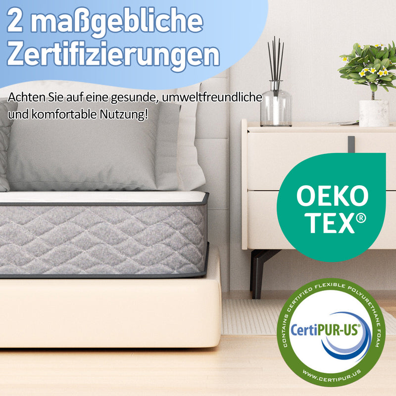 Sonnewelt Matratze Taschenfedermatratze 7 Zonen Elastizität H3