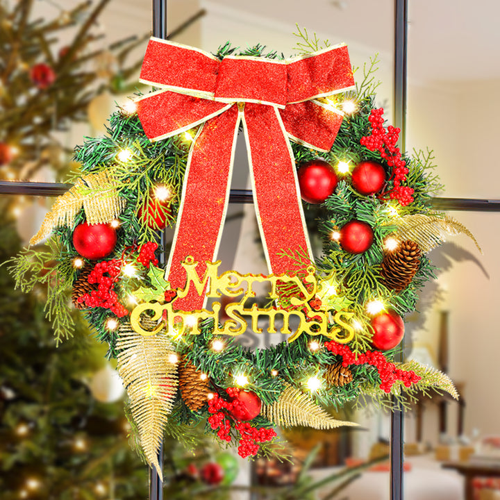 Sonnewelt Weihnachtskranz mit Beleuchtung