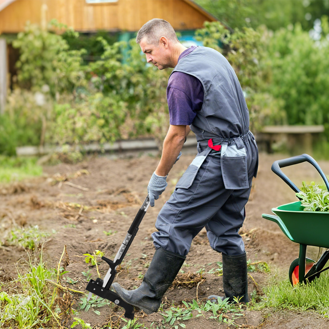 Sonnewelt Unkrautstecher Löwenzahnstecher mit Stiel,Auswerfer und Fußpedal