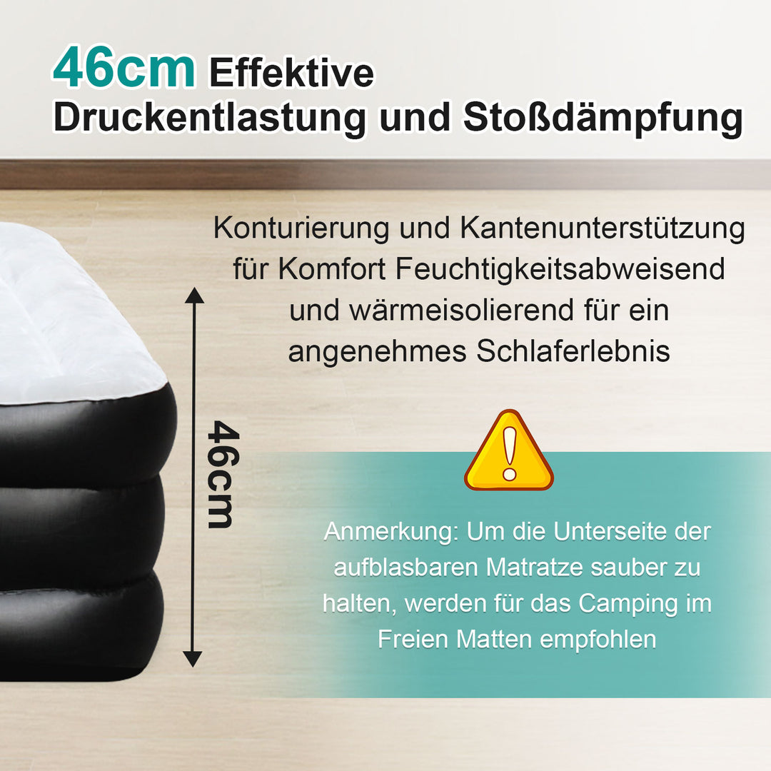 Sonnewelt Aufblasbare Matratze Luftmatratze Einzel/Doppel