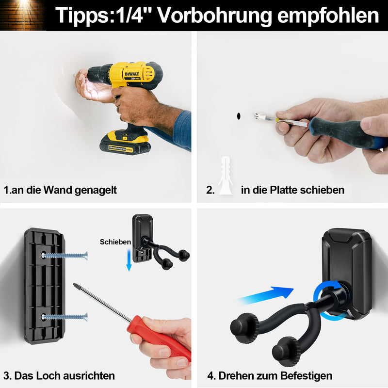 Sonnewelt Gitarrenhalter Gitarrenwandhalter Gitarrenständer