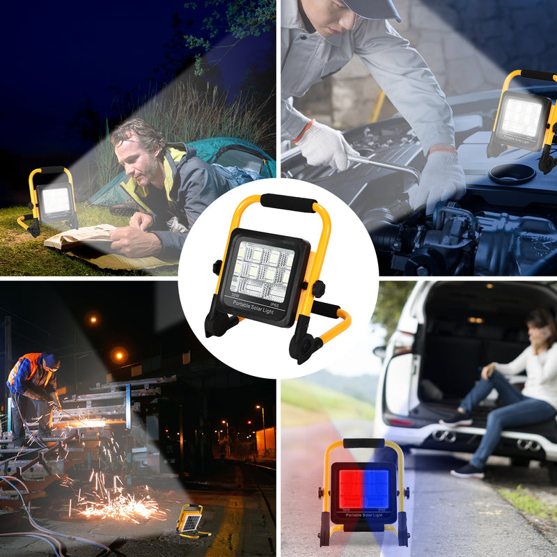 Sonnewelt LED Akku Fluter Baustrahler Solar 50W/100W