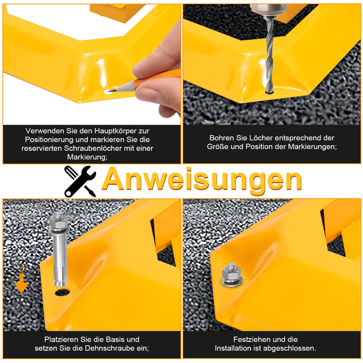 Sonnewelt Klappbar Parksperre mit 3 Schlüsseln