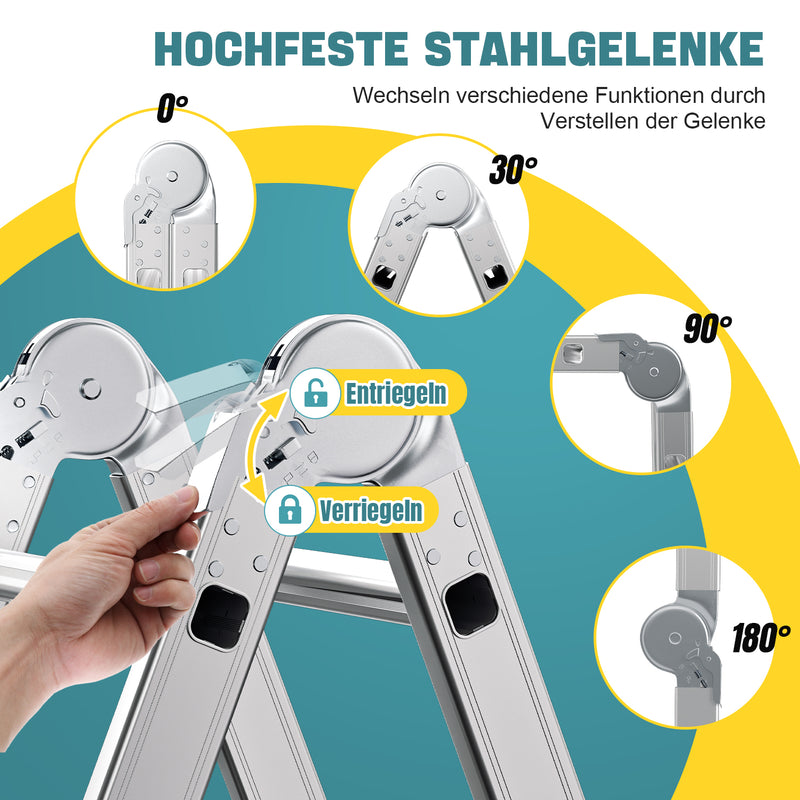 Sonnewelt Aluminum Multi-Purpose Ladder 4.7M/5.8M
