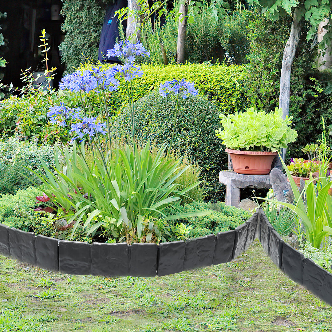 Sonnewelt lawn edge plastic stone look