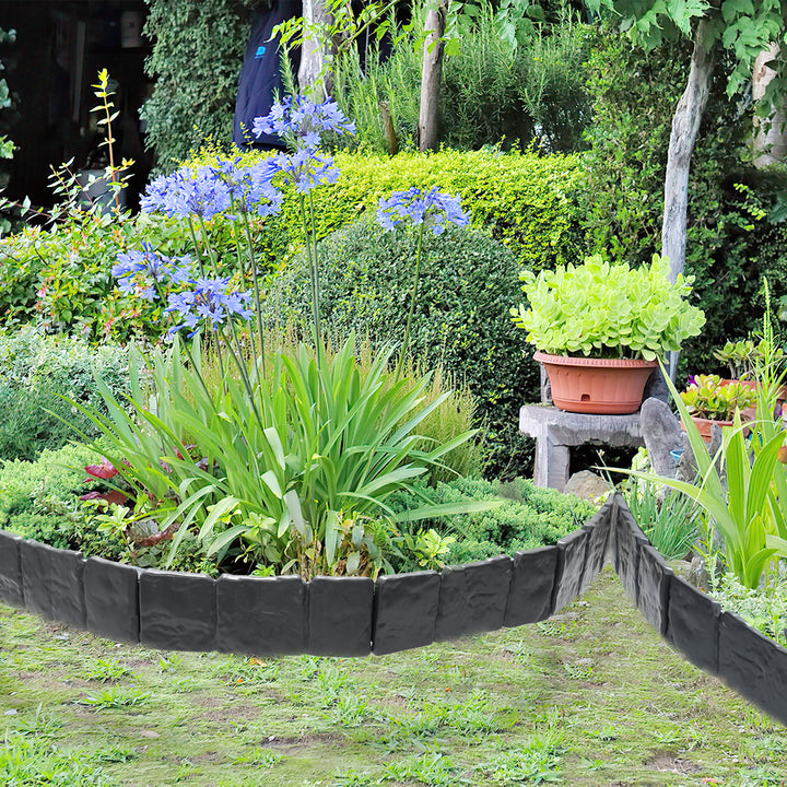 Sonnewelt lawn edge plastic stone look