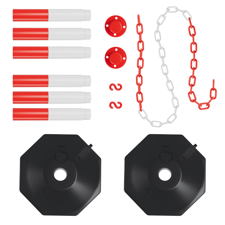 Sonnewelt 2X Absperrpfosten Kettenpfosten Kunststoff 1,4 m