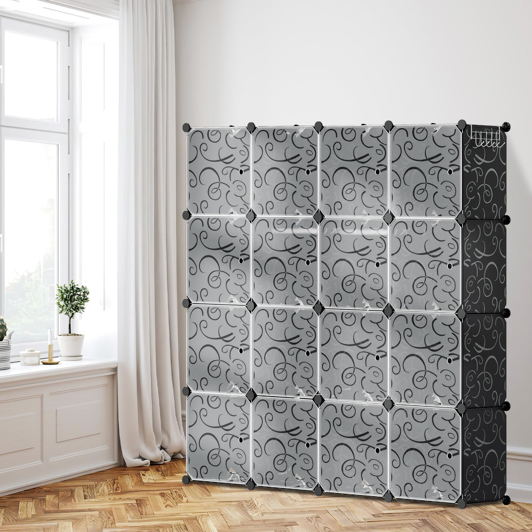Sonnewelt Multifunctional Wardrobe with Hooks and Hangers