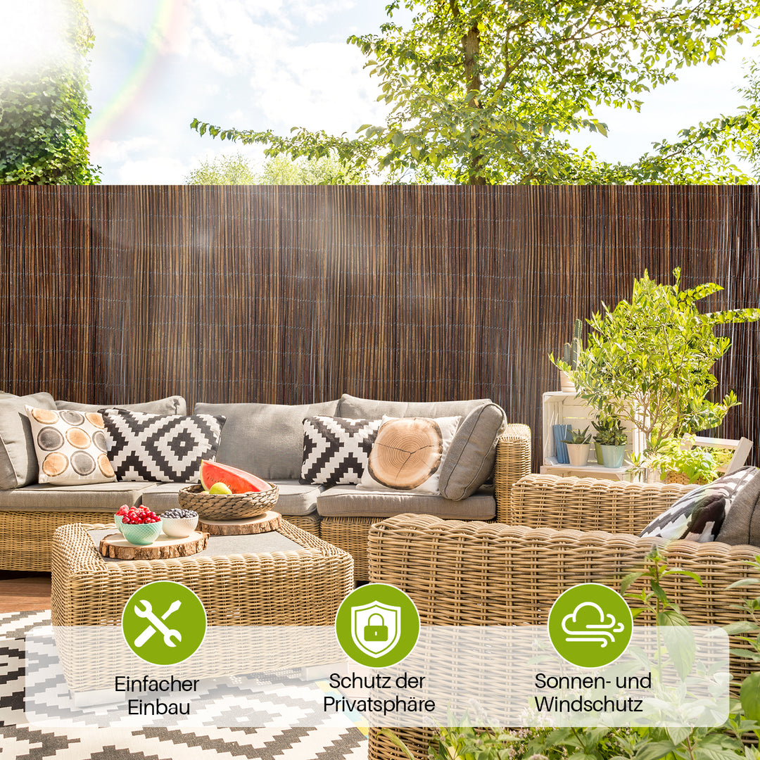 Sonnewelt Weidenzaun Weidenmatte Sichtschutz