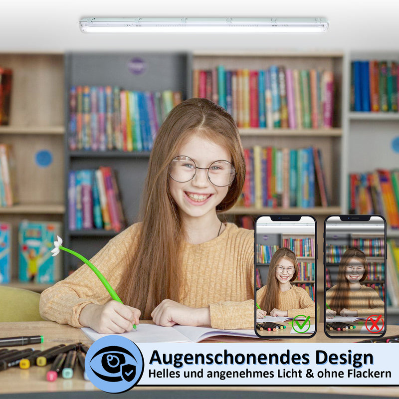 Sonnewelt LED Feuchtraumleuchte 24W Kaltweiß 150cm T8