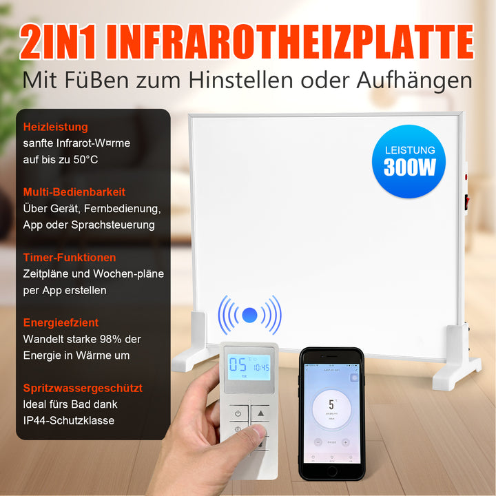 Sonnewelt infrared heating thermostat APP remote control 300-1200 W