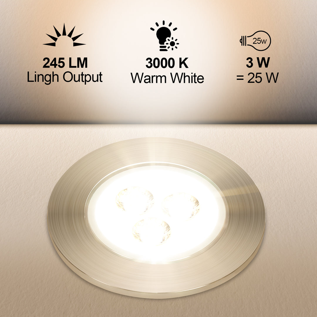 Sonnewelt LED Einbaustrahler Integriert 3W Warmweiß/Kaltweiß