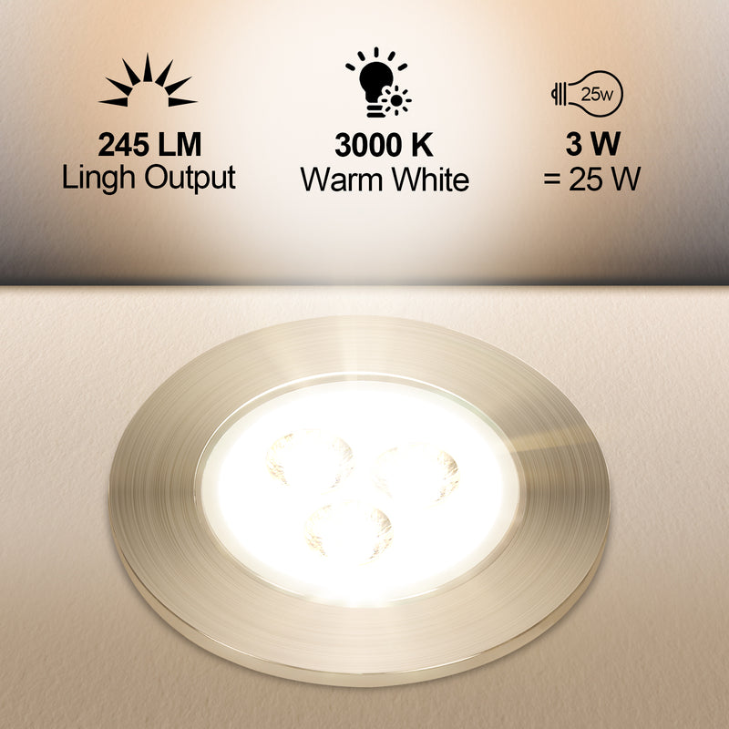 Sonnewelt LED Einbaustrahler Integriert 3W Warmweiß/Kaltweiß