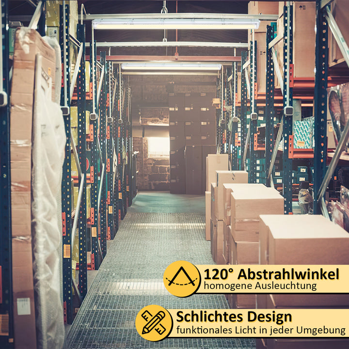 Sonnewelt LED Feuchtraumleuchte 2x 18W 120 cm T8 Neutralweiß/Kaltweiß