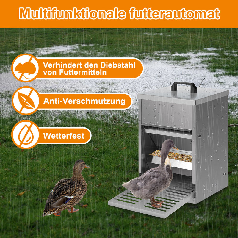 Sonnewelt Futterautomat Hühner 5KG Futterspender Futtertrog
