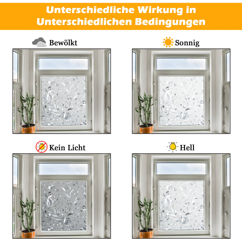 Sonnewelt Sichtschutzfolie Selbstklebend Statische Fensterfolie