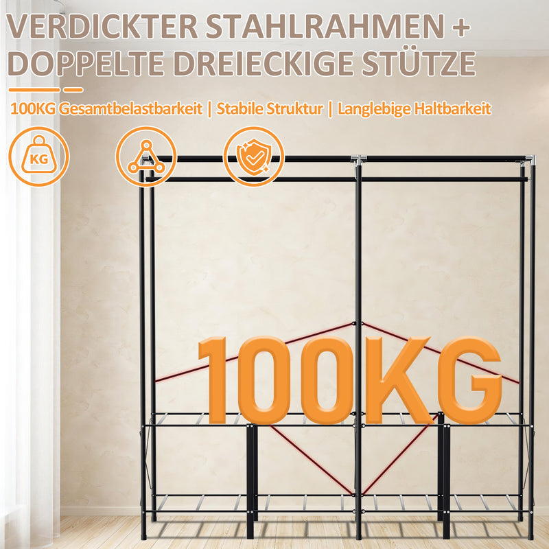 Sonnewelt Klappbarer Kleiderschrank Schlafzimmerschrank