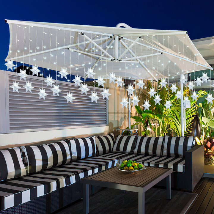 Sonnewelt LED Lichterkette Schneeflocke IP44